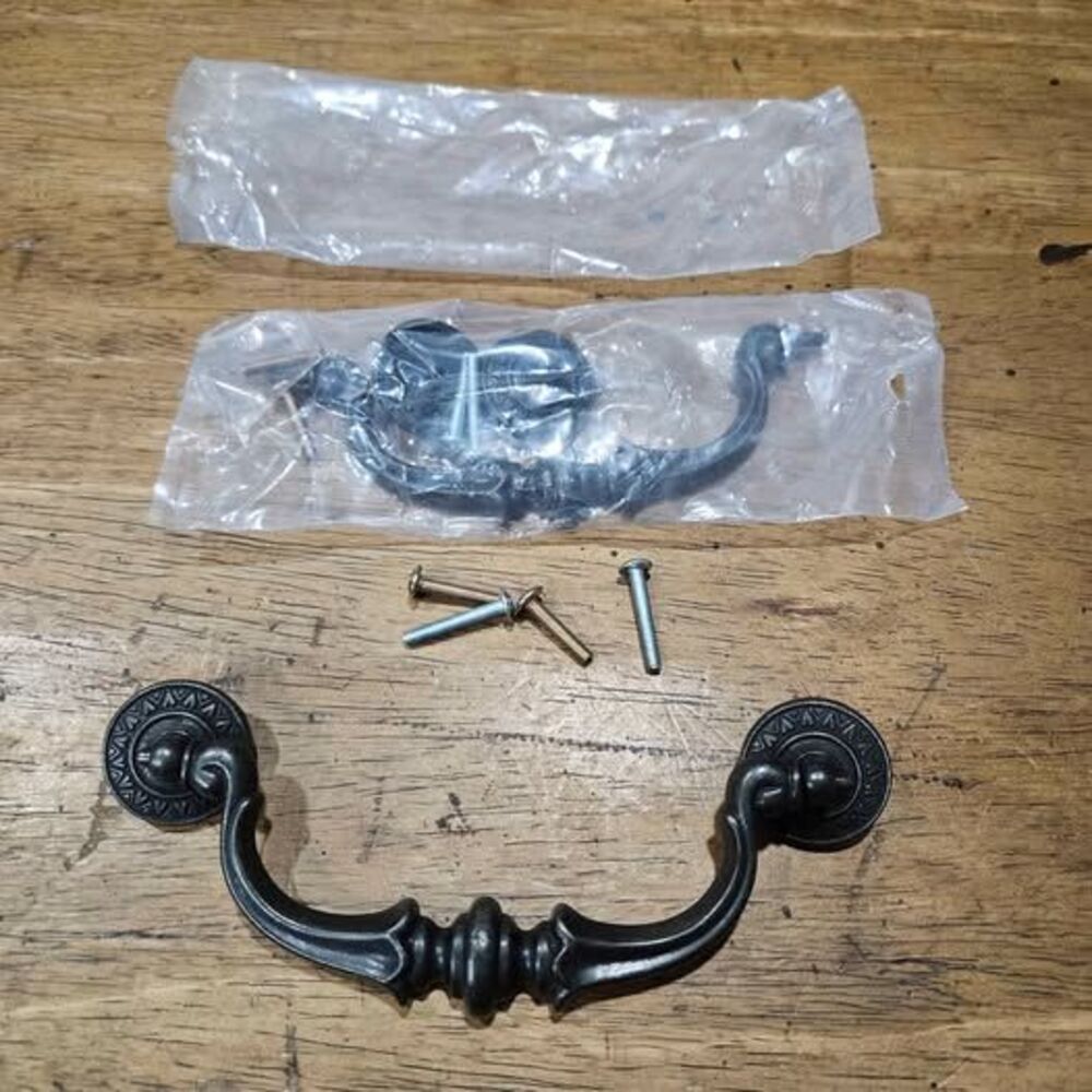 Vintage Style Oil Rubbed Bronze Bail Drawer Pulls - Set of 2